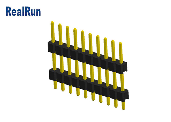 Doppel- Plastik-10P Mann Pin Header Connector 0,1 Zoll PA6T PBT PA46 für PWB