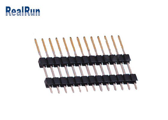Art 13 Positions-einzelnes Reihen-Gold PWBs 2,54 Pin Header Dual Plastic Dip überzog