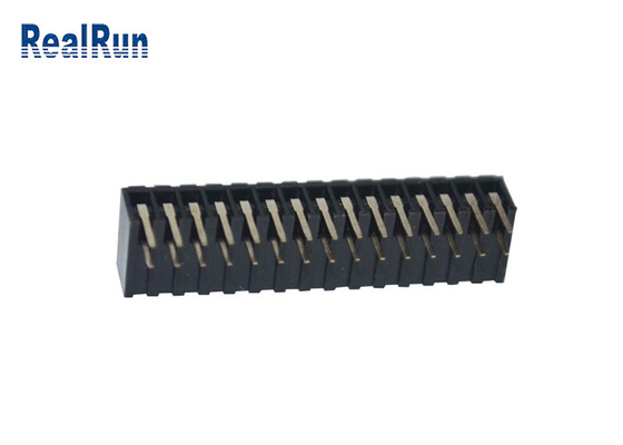 Rechtwinklige Art weibliche Doppelposition Pin Header Connectors ISO9001 PA6T reihen-30