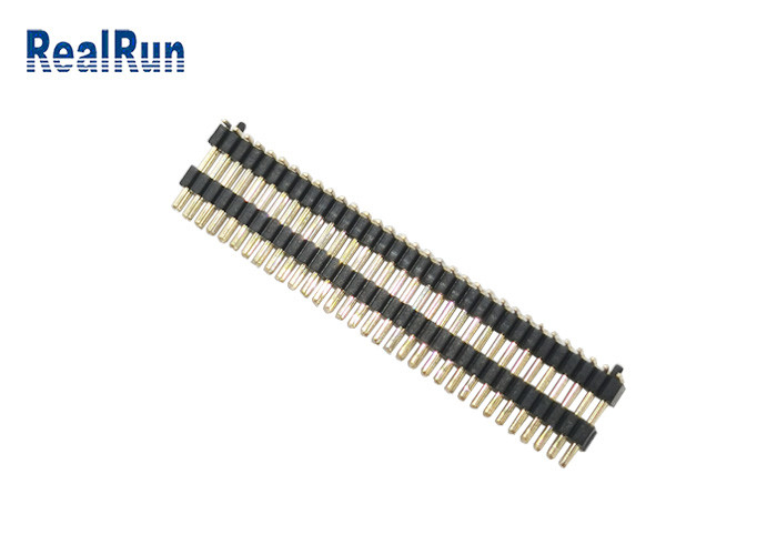 Mann 2X33p des PA6T-Goldblitz-1.0mm Pin Header Connector SMT mit Posten-Doppelschicht-Plastik