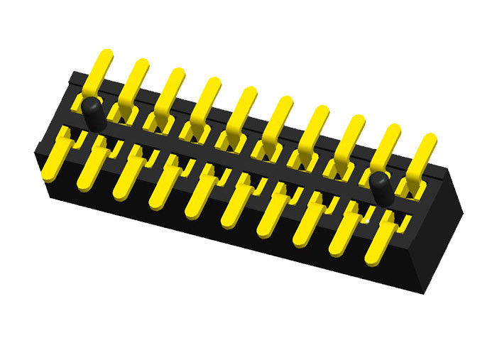 Gerade 20 Pin-Titel-Verbindungsstück-Frau 180 Grad-Art Doppelt-Reihe 1.0X2.1mm