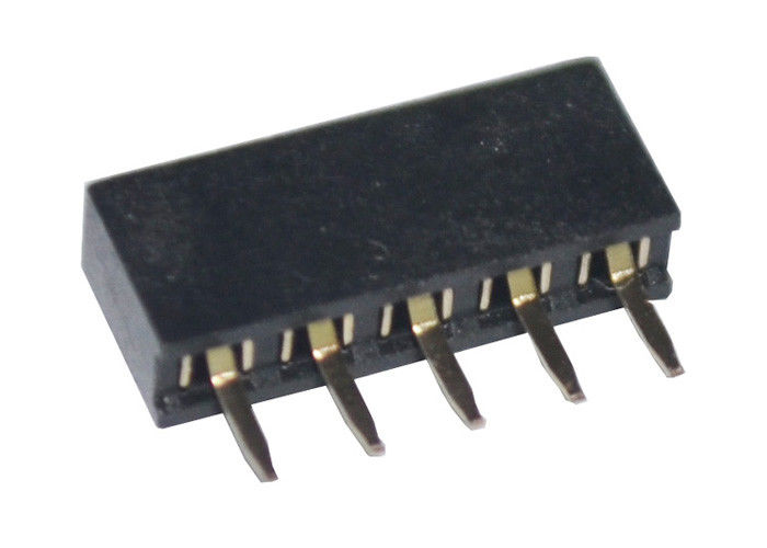 2mm Neigungs-weibliche Titel-Verbindungsstück-einzelne Reihe 5 schwarze gerade Art Pin