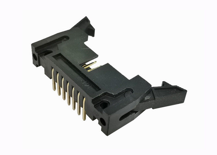 2.54mm hüllte rechtwinkliger Pin-Titel 14 Pin Verbindungsstück-Abflussrinnen-Loch 500V ein