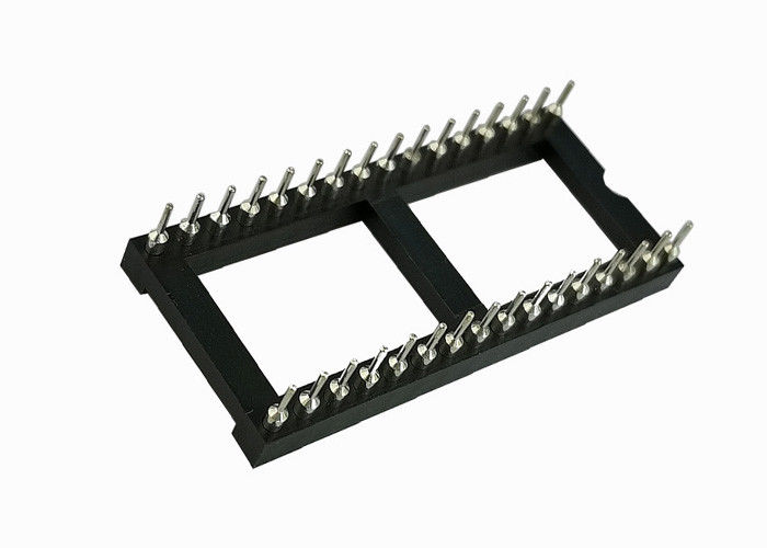 Messingsockel IC 16 Karten-Flachstecker Pin 180°Two der Reihen-2.54mm Neigungs-7,62