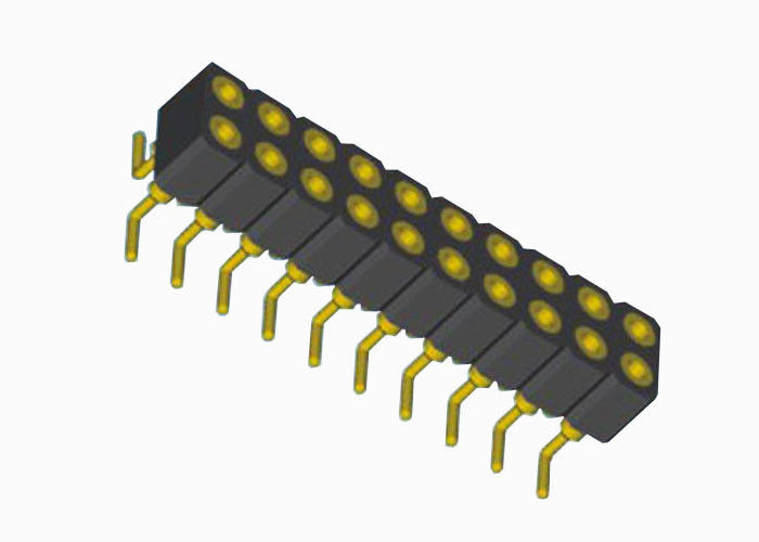 Zwei Frau Reihe SMTs runde Pin-Titel 20 Neigung der Pin-PWB-Titel-Frau-2.0mm