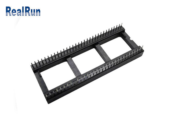 Text-Sockel-Verbindungsstück BAD PBT UL94V-0 PWBs 64P 1.778mm IC Phosphor-Bronze