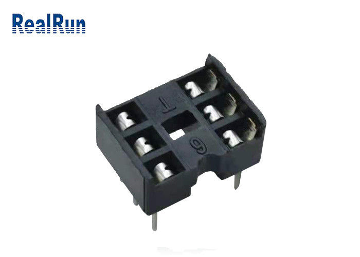UL94V-0 PA6T Quadrat Pin Female Header 2*3P 180° gerade 2.54mm RoHS