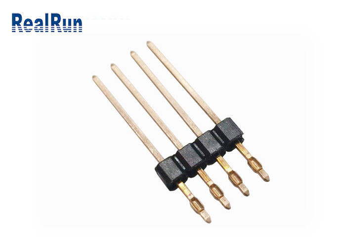 PA6T Messing-PBT LCP Einpress-gerades BAD PWBs Pin Header 2.54mm männliches Titel-Verbindungsstück