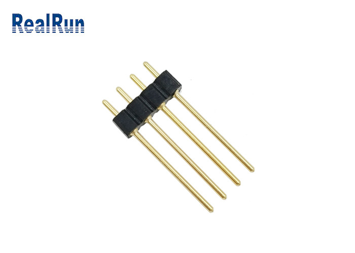 2.54mm rundes weibliches Pin Header 4 Pin Gold Plated H3.0 gerades PWB-Bad-Lötmittel