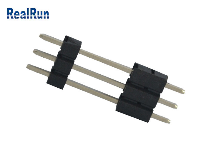 PA6T Messing-PWB Pin Header 3 Pin 3A 180 Grad-gerades einzelnes Reihen-Titel-Verbindungsstück