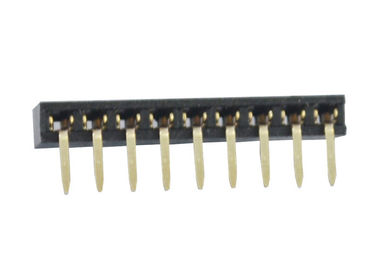 Weibliches Titel-Verbindungsstück-einzelnes Reihen-Schwarzes 2.0mm 90 Grad SMTs durch Loch