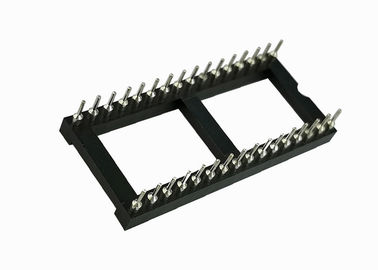 Messingsockel IC 16 Karten-Flachstecker Pin 180°Two der Reihen-2.54mm Neigungs-7,62