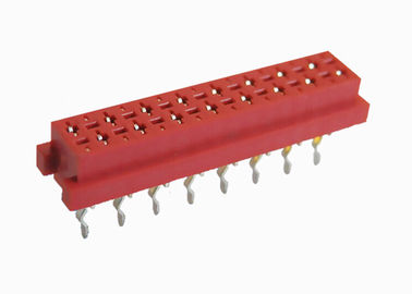 Isolierungs-Verschiebungs-Verbindungsstück 16 PBT rotes weibliche Neigung Pin Titel-2.54mm